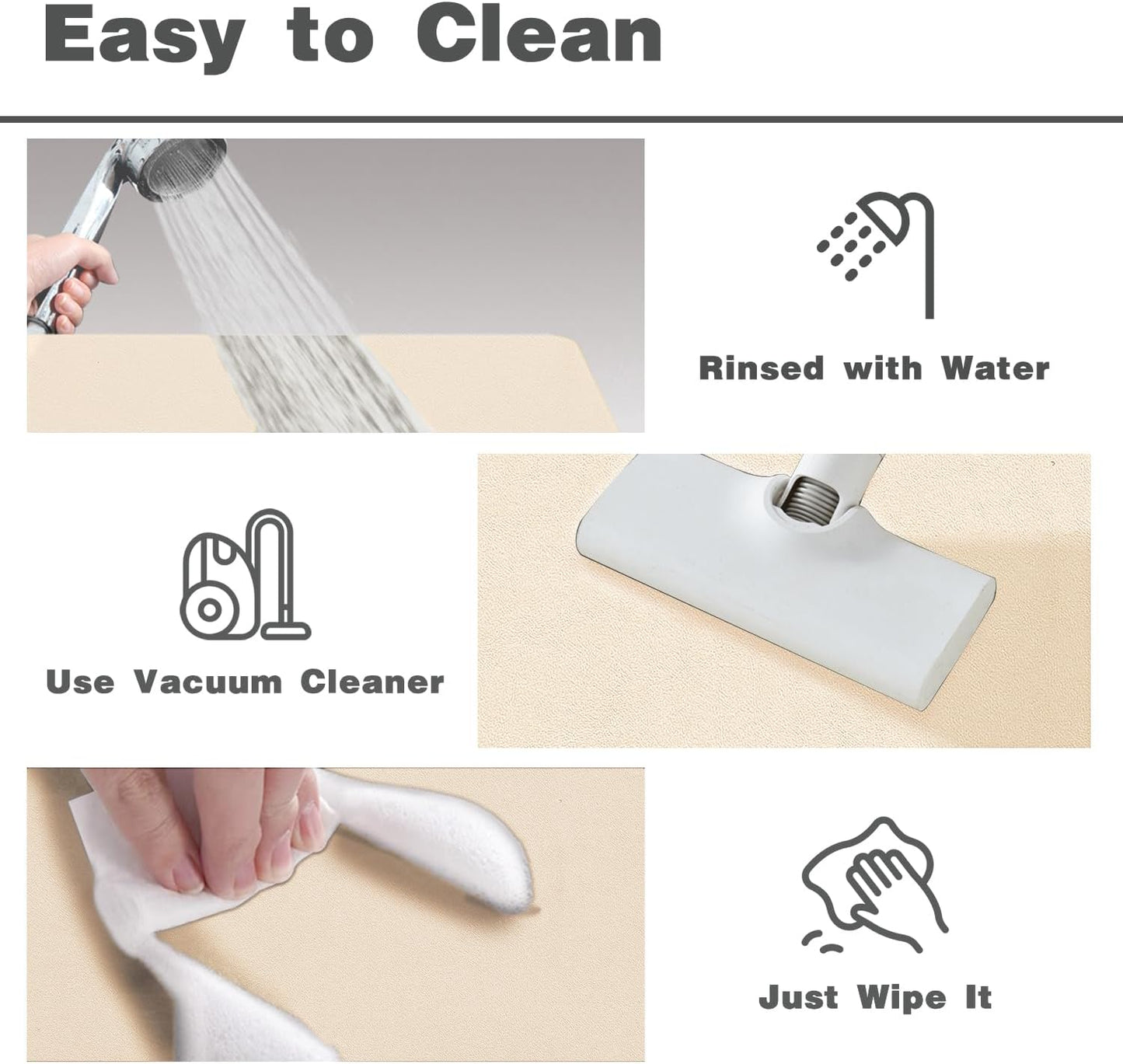 TYUU Bath Mat, Bathroom Rugs Non Slip Washable Thin Absorbent Quick Dry Bath Mat Fits Under Door Bathroom Floor Mat Perfect for Bath, Shower, or Sink 24"x36" Dark Grey
