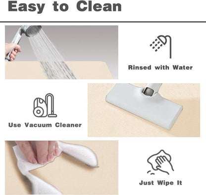 TYUU Bath Mat, Bathroom Rugs Non Slip Washable Thin Absorbent Quick Dry Bath Mat Fits Under Door Bathroom Floor Mat Perfect for Bath, Shower, or Sink 24"x36" Dark Grey