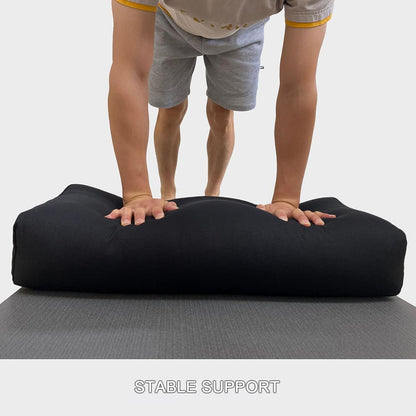 Yoga Bolster Pillow, Versatile Yoga Support Pillow for Restorative Yoga & Meditation 100% Cotton Bolster Pillow Blue Rectangle