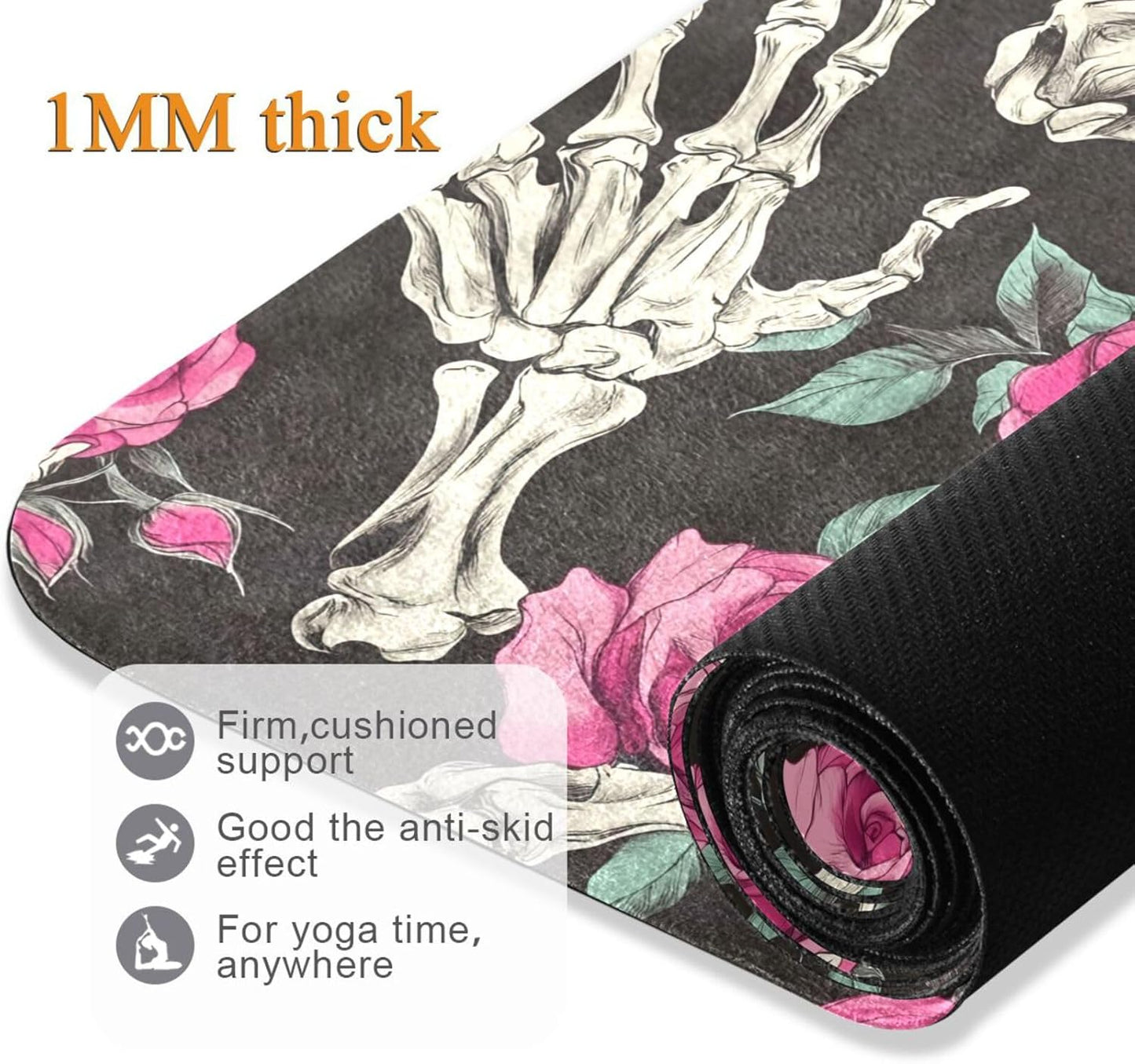 Yoga Mat Foldable Exercise Mats Gym Non Slip Workout Mat for Women and Men Pilates Floor Fitness Mat with Storage Bag 71 inch x 26 inch