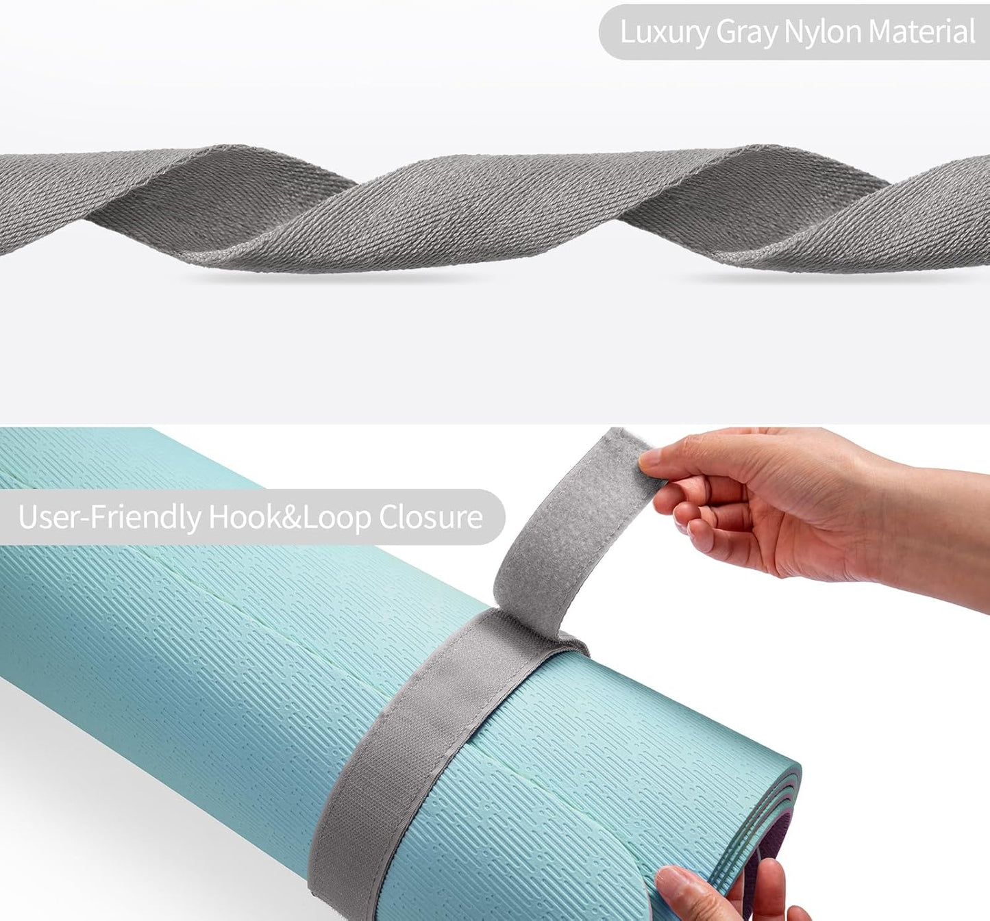 Trilancer Adjustable Yoga Mat Strap With Hook and Loop Closure, Yoga Mat Holder Carrier,and Organizing-Mat Not Included