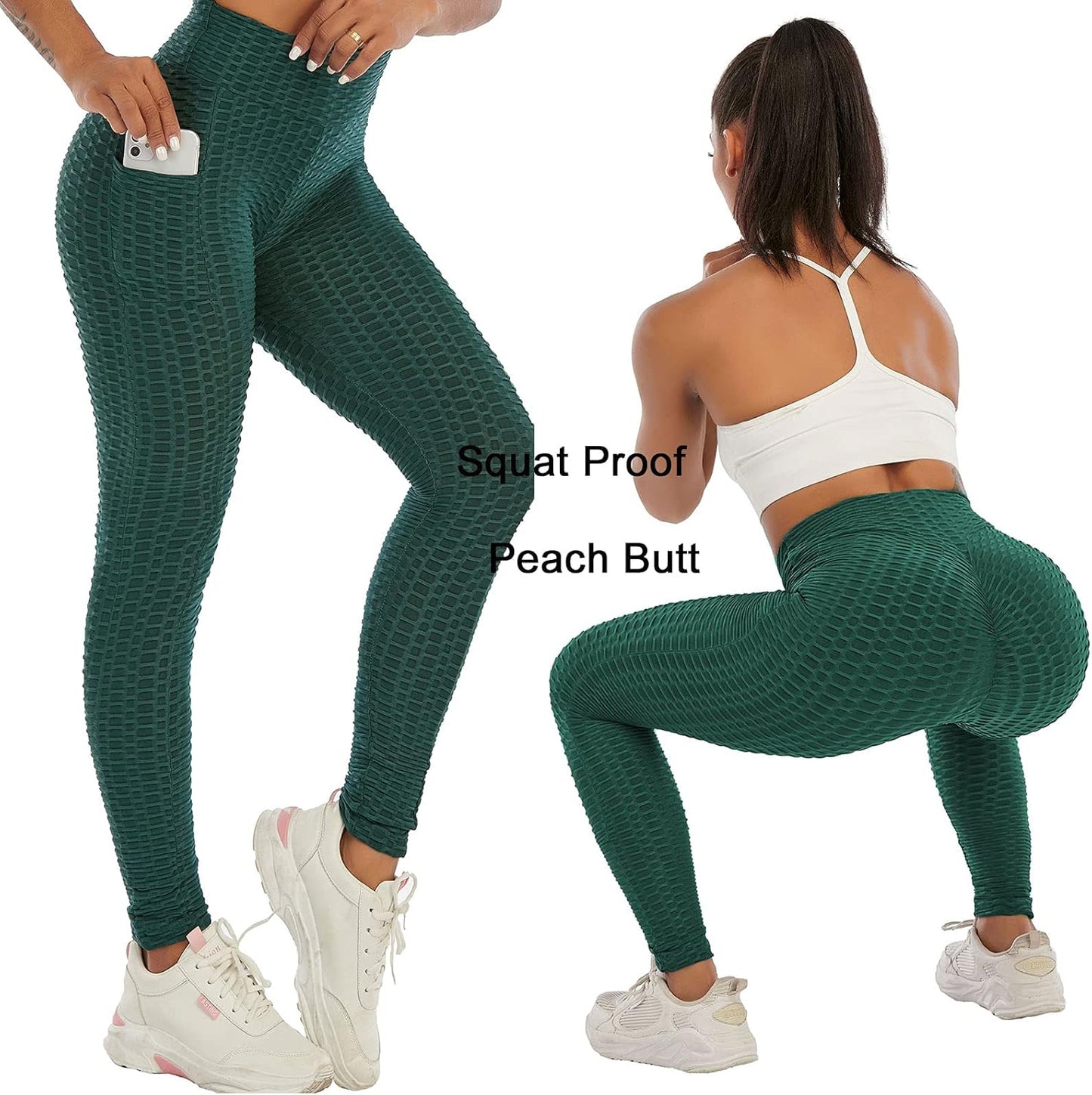 JGS1996 Butt Lifting Leggings for Women Tummy Control Workout Yoga Pants High Waisted Scrunch Booty Gym Tights