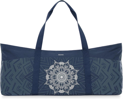 Gonex Yoga Mat Bag, Extra Canvas Gym Bag with Waterproof Pocket Metal Zipper, Fits Mat & Blocks, Stylish Yoga Mat Carrier for Women, Ideal for Yoga, Pilates, Workout, Travel