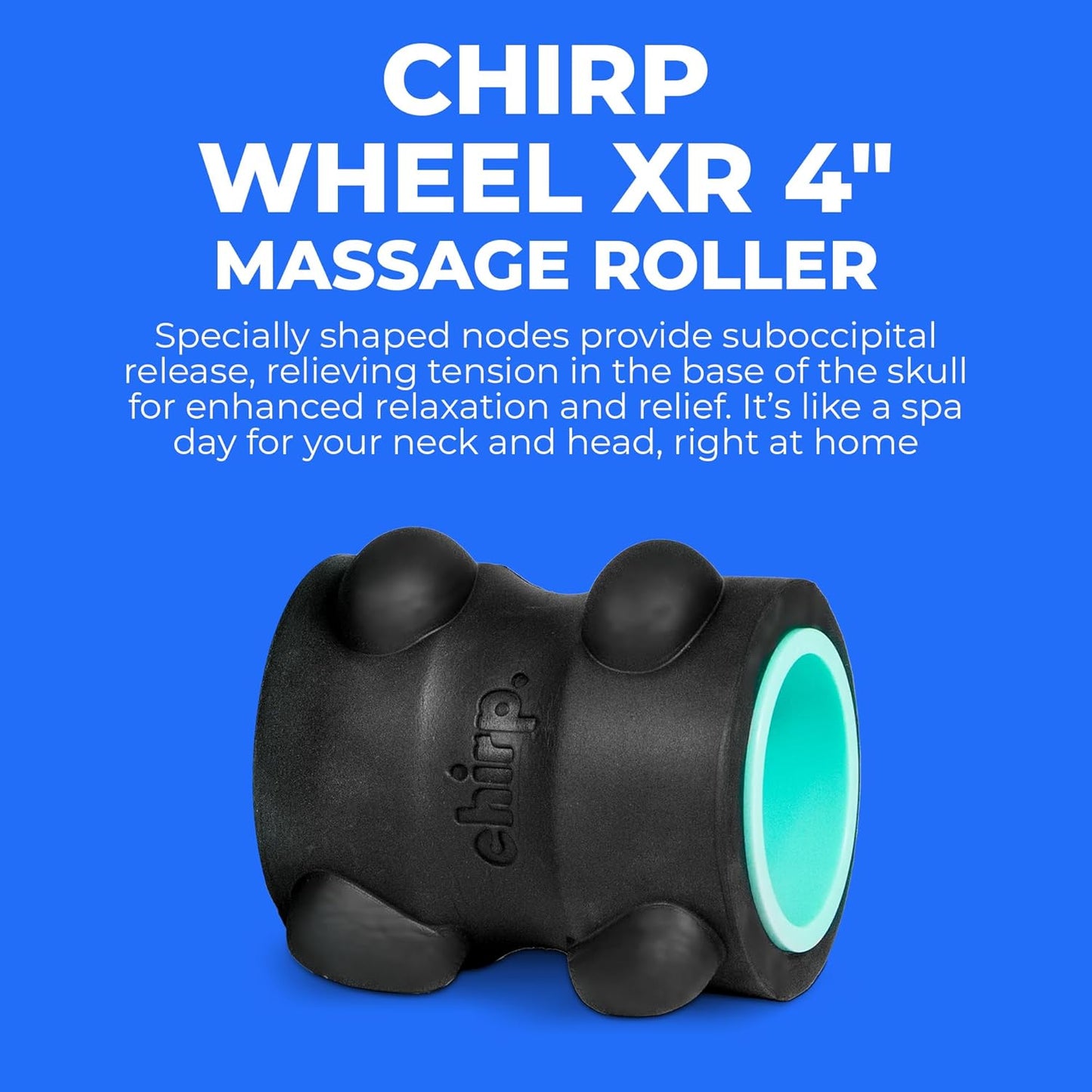 Chirp Wheel XR Knot Kneader - Firm Massage Roller, Shiatsu Thumb Massage, Muscle Release Tool for Knots &Tension Relief | High Density Foam for Physical Therapy & Relaxation, 500lbs Capacity, 6" Mint