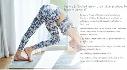 Lightweight Professional Yoga Mat From Japan, 0.2 inch (5 mm) Thick