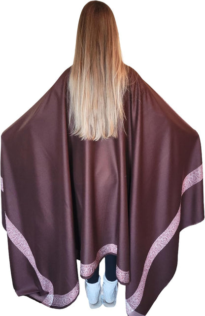Soft Premium Wool Blend Meditation Shawl - Large Unisex Prayer Wrap, Oversize Scarf & Versatile Blanket