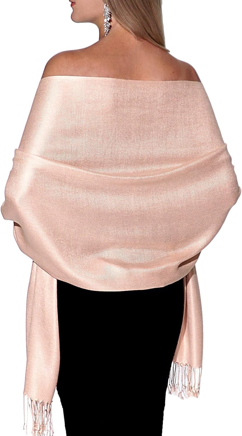 Pashmina Shawls and Wraps for Evening Dresses, Large Soft Pashminas Wedding Shawl