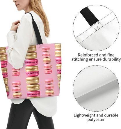 Tote Shoulder Bag Large Durable Reusable Eco-friendly Handbag Lightweight Stylish for Daily Use-19.7x15.7x5.9 Inch - Colors A
