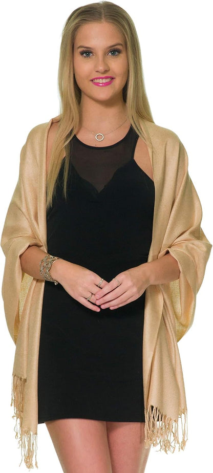 Pashmina Shawls and Wraps for Evening Dresses, Large Soft Pashminas Wedding Shawl