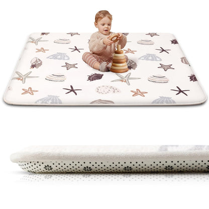 Large Thick Baby Play Mat for Floor,Padded Foam 59x79 Playpen Mat,Soft Support&Plush Feel Nursery Kids Rug,Non Slip for Toddler,Infants,Kids Playroom,Yoga,Baby Crawling,Tummy Time (Light Grey)