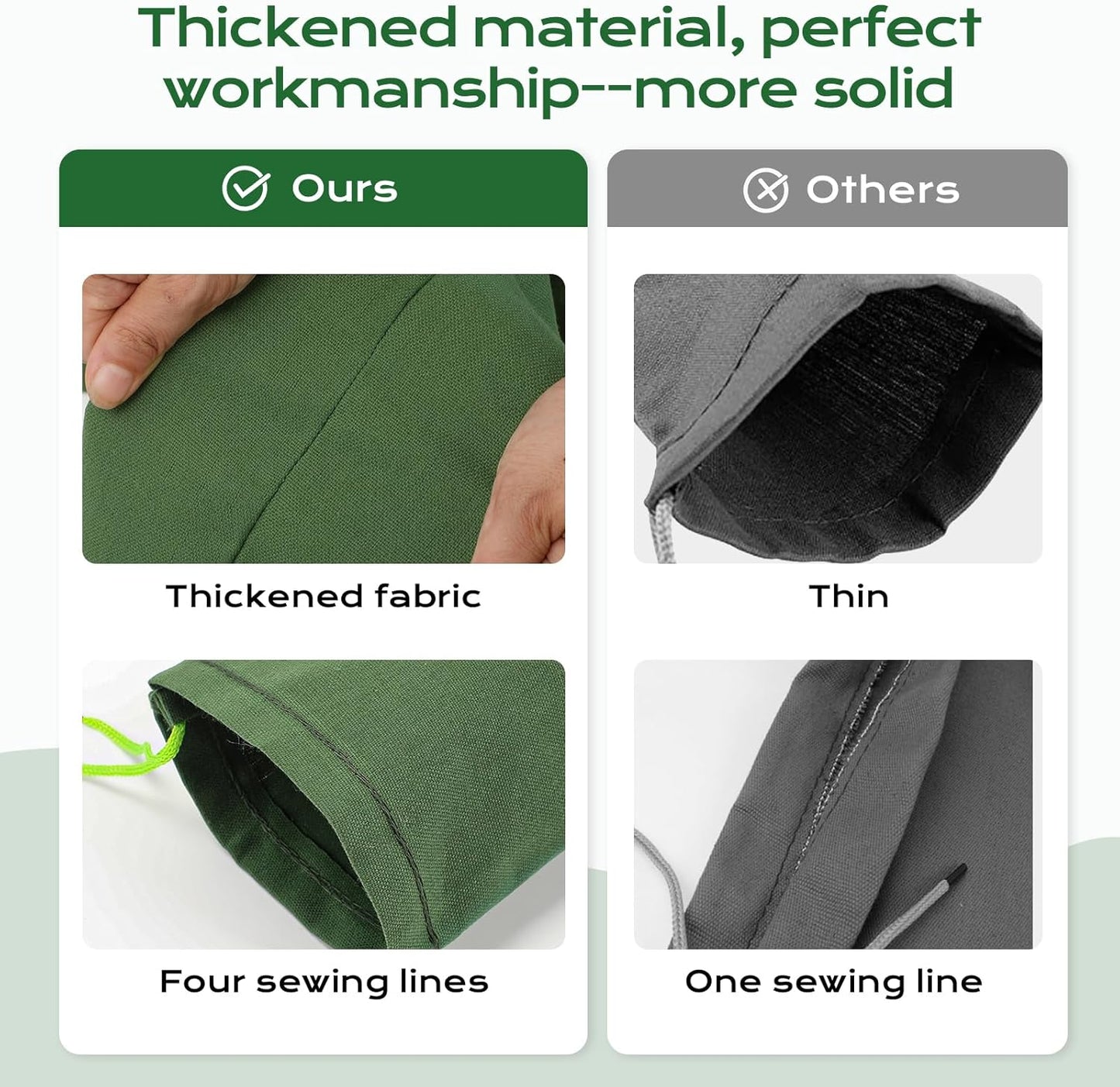 Sand Bags for Flooding, 4Pcs Flood Prevention Sandbags,Thickened Long Canvas with Elastic Band, Reusable Flood Barriers for Indoor and Outdoor Garage 5'X 7"