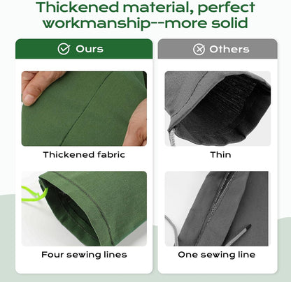 Sand Bags for Flooding, 4Pcs Flood Prevention Sandbags,Thickened Long Canvas with Elastic Band, Reusable Flood Barriers for Indoor and Outdoor Garage 5'X 7"