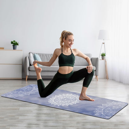 FOLAI Extra Thick Yoga Mat 6mm，pilates mat thick - Non-Slip Exercise Mat for HIIT, Pilates & Home Workouts & Workout with Free Carry Strap