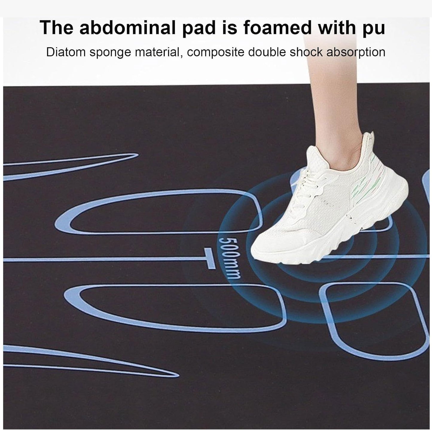 Non-Slip Workout Mat for Ab Roller Wheel, Exercise Mat with Storage Bag, 7mm Extra Thick Exercise Equipment Yoga Floor Mats Home & Gym Sound Insulation Protection Pads