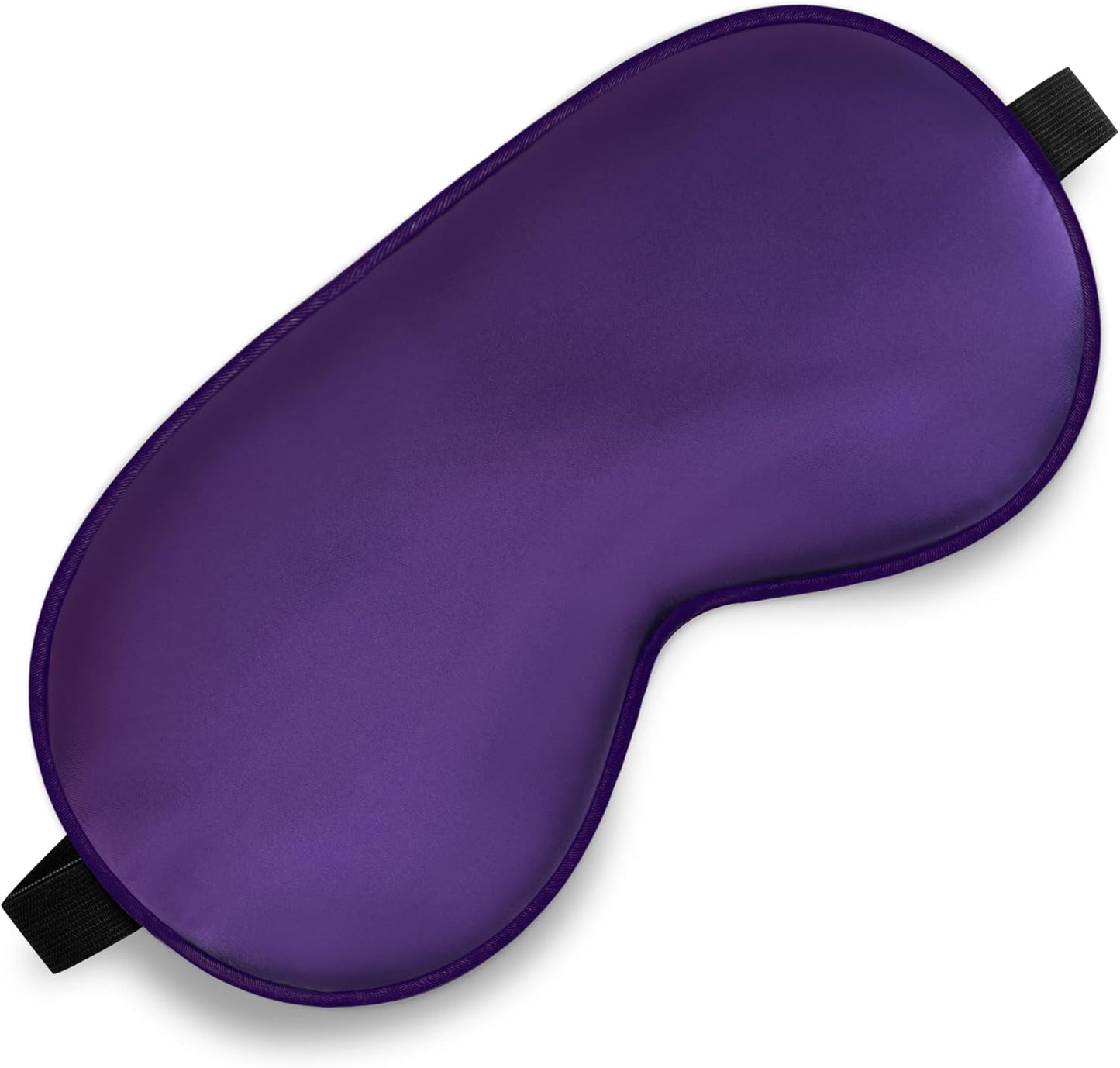 Sleep Mask, Silk Eye Mask for Sleeping with Adjustable Strap, Satin Blackout Sleeping Eye Mask for Men&Women, Comfortable Blindfold Eyeshade for Night Sleep(Black)
