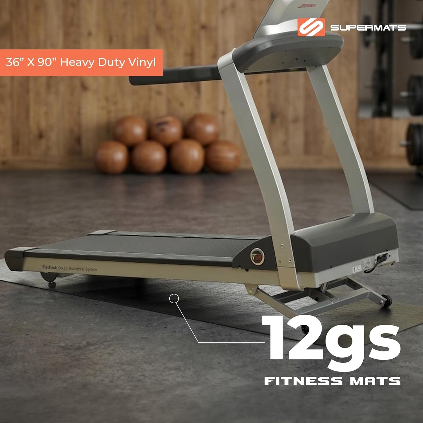 SuperMats Made in U.S.A. for Treadmills Ellipticals Rowing Machines Recumbent Bikes and Exercise Equipment
