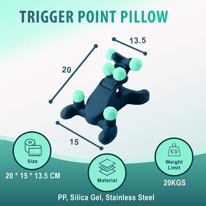 Trigger Point Pillow - Head and Neck Pain Relief Traction Device- Acupressure Support Relaxer for Tension Headache Relief, Improved Decompression and Muscle Relaxation