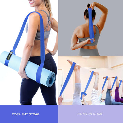 A AZURELIFE [MAT NOT Included] Yoga Mat Sling, Yoga Mat Straps for Carrying, Easy-Cinch Yoga Mat Holder Strap