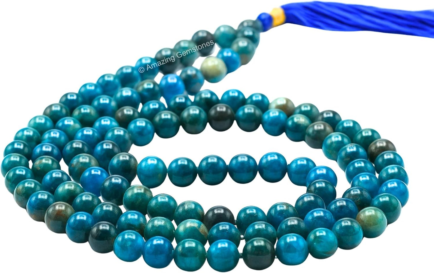 Amazing Gemstone 108 Beads Handmade Mala (Knotted, Rudraksha) - Colors B