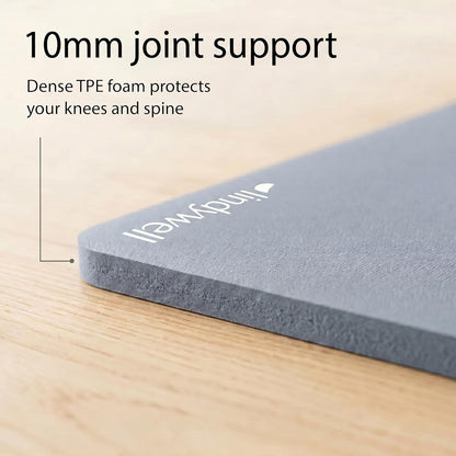 Lindywell Pilates Yoga Workout Mat Non Slip 6mm, 8mm, 10mm Thick - 6ft x 26in