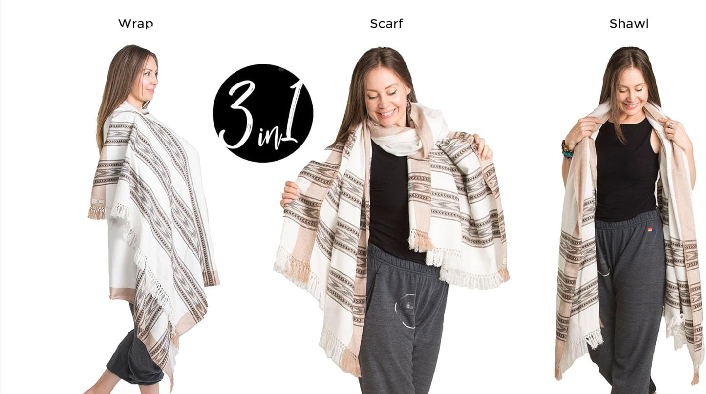 Meditation Shawl – Unisex Prayer Wrap, Large Scarf & Yoga Blanket – Soft, Lightweight & Multipurpose