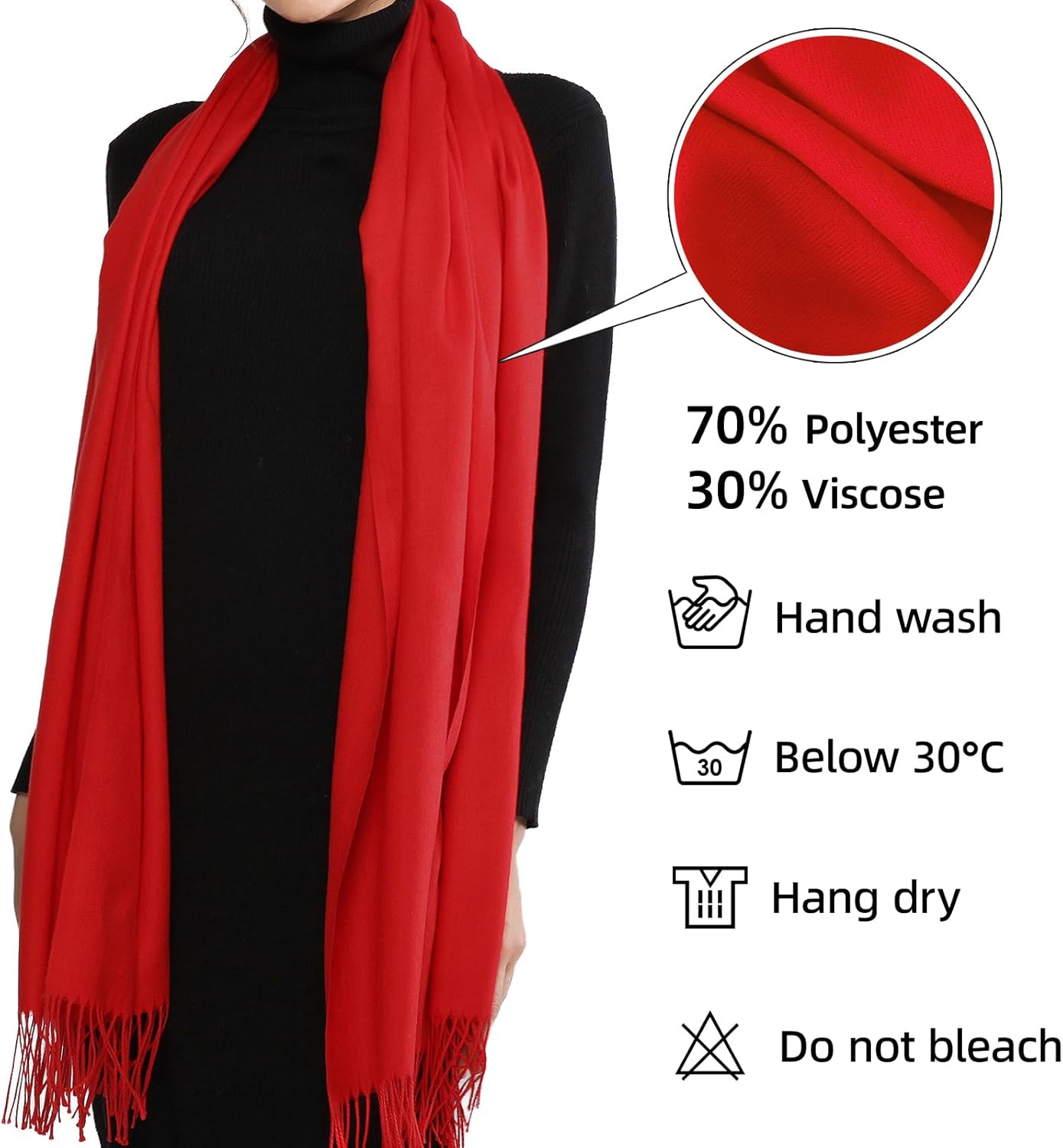 RIIQIICHY Women's Scarf Pashmina Shawls and Wraps for Evening Dress Bridesmaid Wedding Bridal Winter Warm Long Large Scarves