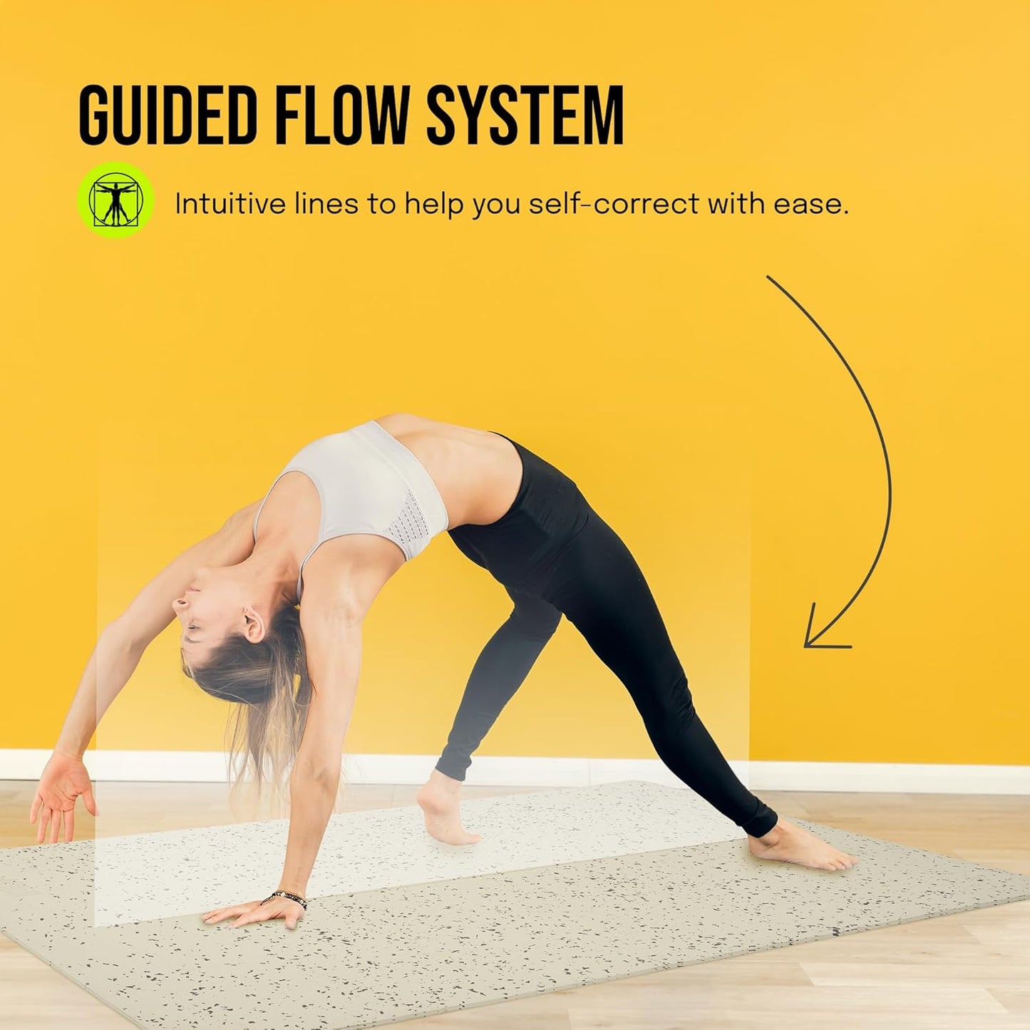 Gogokiwi Extra Wide Yoga Mat for Men Women (72"L x 36"W) Non Slip Fitness & Exercise Mat with Alignment Marks for Yoga, Pilates, Floor Workouts