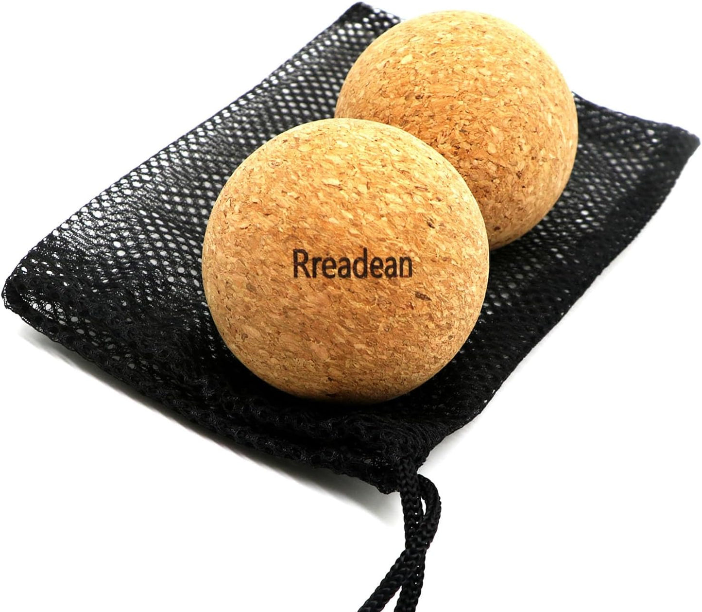 Cork Massage Ball Set for Fascia Release After Exercise, Yoga,Trigger Point Therapy, Relax Muscles, and Relieve Stress,Set of 3 （5.4"*2.4"+2.4"+1.7" Lacrosse Massage Balls