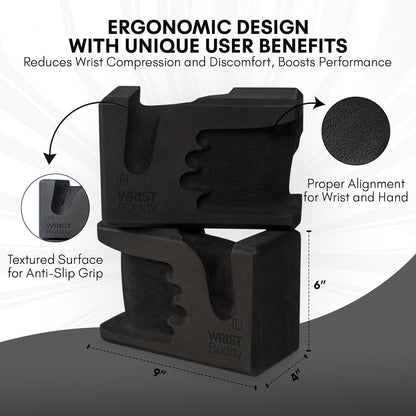 WRISTBuddy® Yoga Blocks 2-Pack (Left + Right) — Ergonomic, Hand-Shaped EVA Blocks for Wrist Relief & Better Grip | Doctor-Designed Support for Yoga, Pilates, Handstands, Push-Ups & Rehab