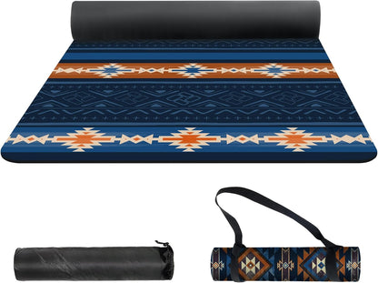 nuveti Yoga Mat Print Extra Thick TPE Non Slip Fitness Exercise Mat with Carrying Bag,72"x24" Extra Thick 6MM Exercise & Workout Mat for Yoga, Pilates Fitness and Floor Exercises - Colors A