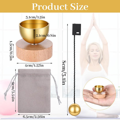 MIni Singing Bowl Set, Meditation Sound Bowl with Bag for Yoga, Meditation Relaxation, Mindfulness,Chakra Energy Healing, Self-Regulation, Stress Relief, Spiritual Gifts