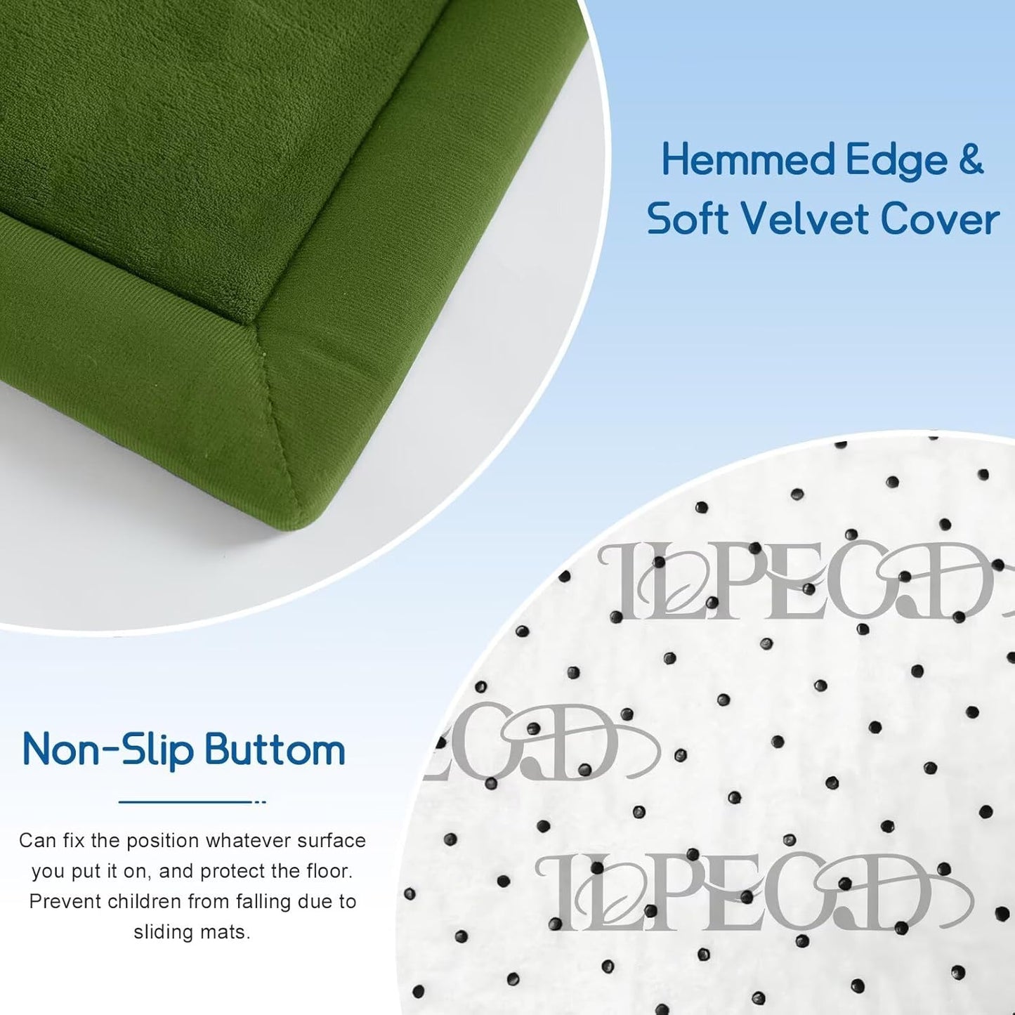 Baby Play Mat for Floor Nursery Rug Muscle Mat Area Rug Playroom Rug 79"x110" Playpen Mat Memory Foam 1.3" Thick Crawling Mat For Babies,Toddlers, Infants, Kids,Grey