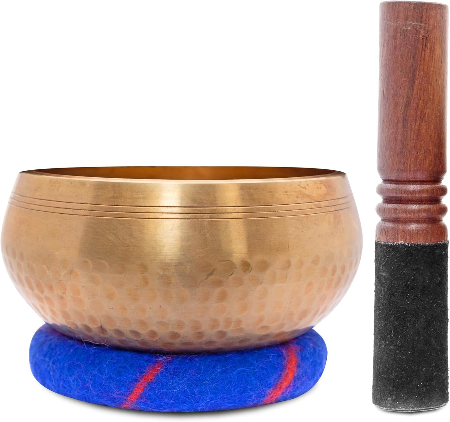 Handcrafted Tibetan Singing Bowl Set – 3.5” Sound Bowl for Meditation, Sound Healing & Yoga – Healing Instrument with Wooden Striker & Cushion – Authentic Hand-Hammered in Nepal