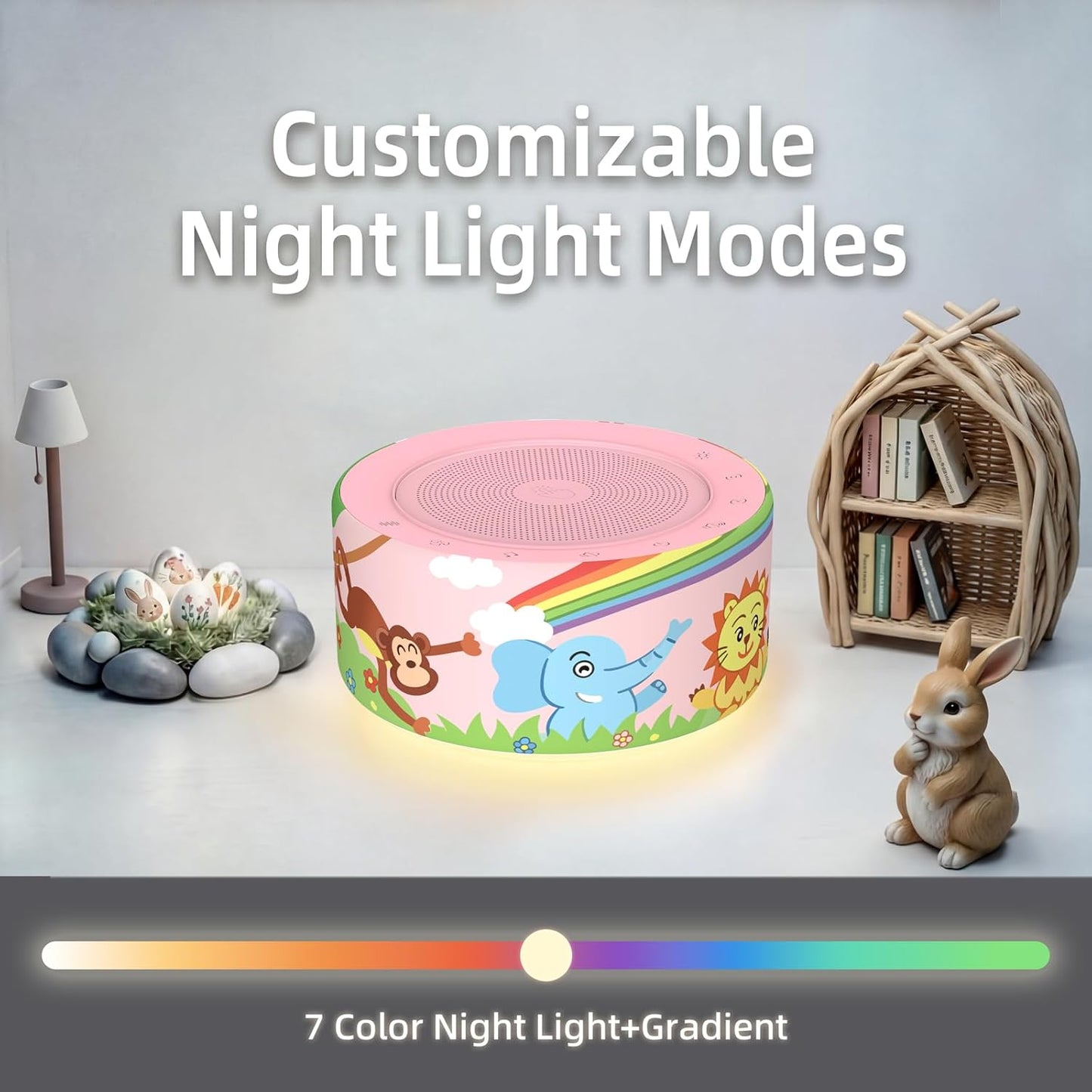 Kipcush Automatic Tibetan Meditation Bowl Sound Machine - 7 Himalayan Tones + 7 Color Night Light - Timer & Touch Control - No Manual Striking for Yoga, Chakra Healing, Stress Relief - Plug In