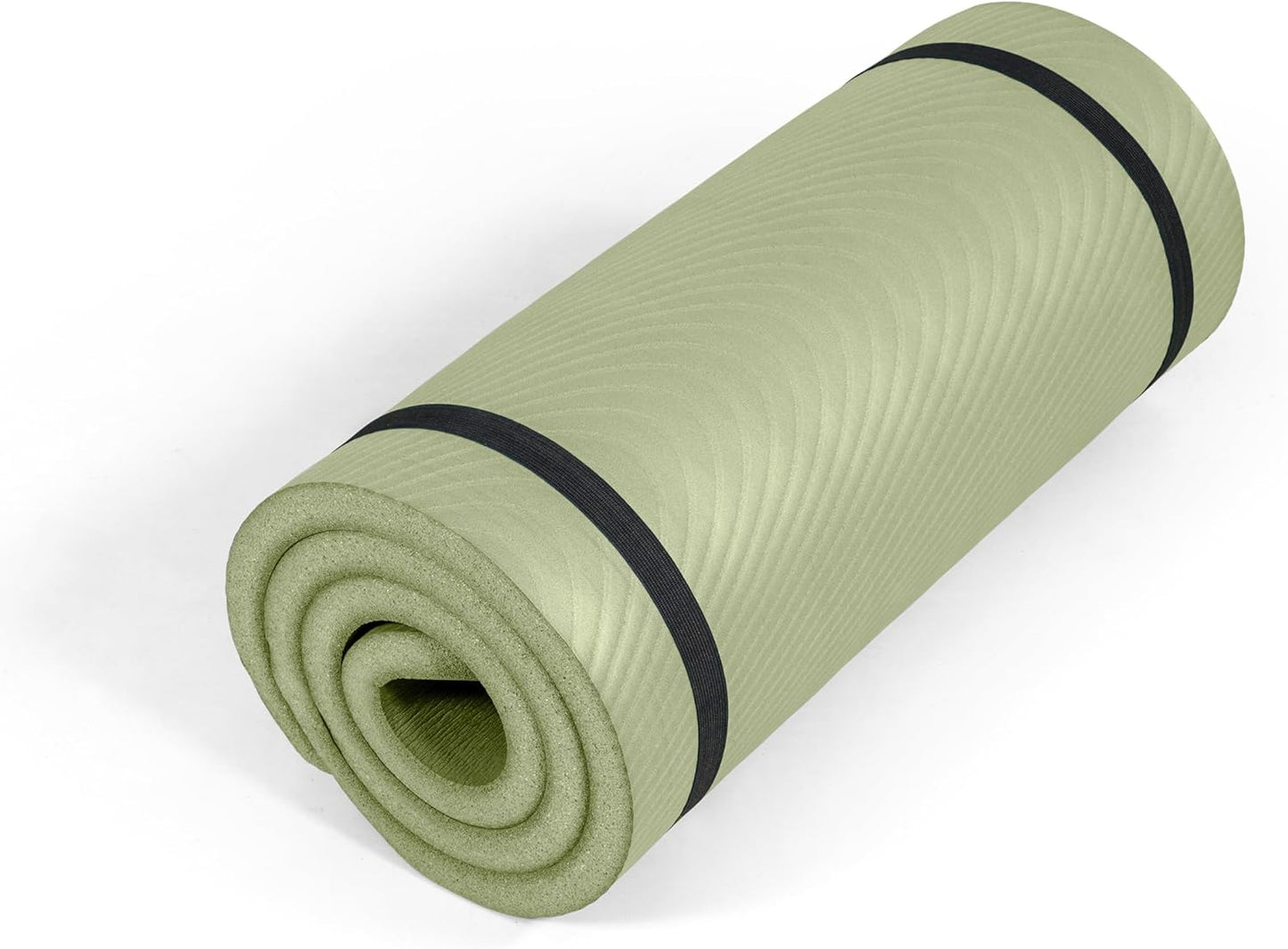 Tone Fitness 1-Inch Thick Yoga Mat | High-Density, Non-slip Exercise Mat with Carrying Strap for Yoga, Pilates, & Home Gym Workouts | Multiple Options