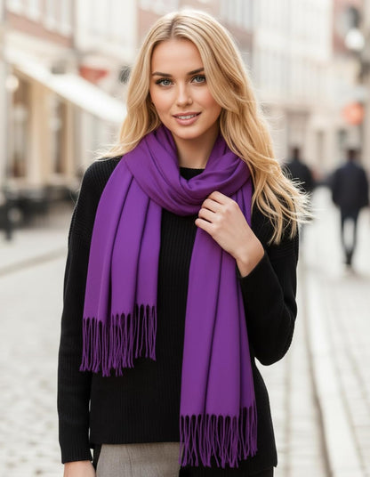 Women's Scarf Pashmina Shawls and Wraps for Evening Dress Wedding Bridal Bridesmaid Winter Warm Long Large Scarves - Colors B