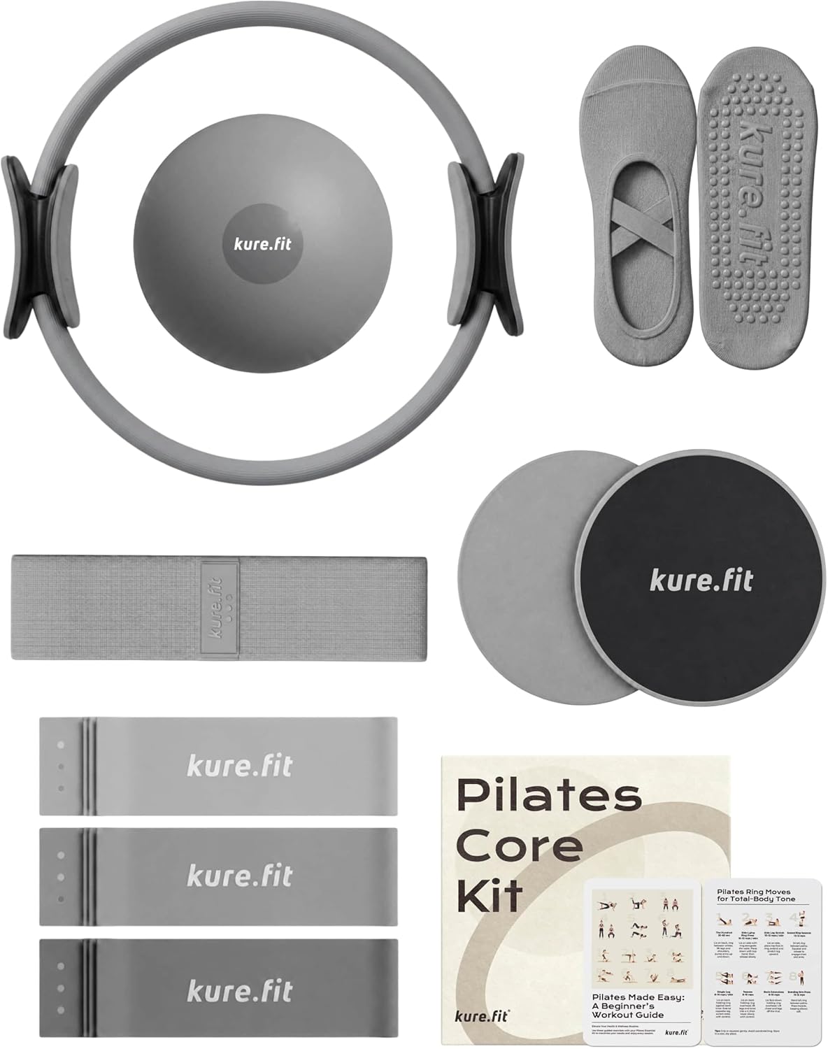 Pilates Kit for Women – Home Pilates Equipment Set with Ring, Ball & Resistance Bands | Pilates Starter Kit with Accessories in Gift Box