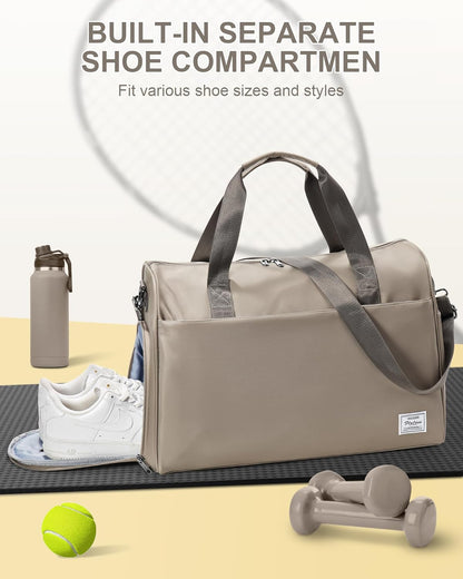 Gym Bag Womens Mens with Shoes Compartment and Wet Pocket Travel Duffel Bag for Women for Plane Sport Gym Tote Bags Swimming Yoga Waterproof Weekend Overnight Carry on Bag Hospital Holdalls - Colors C