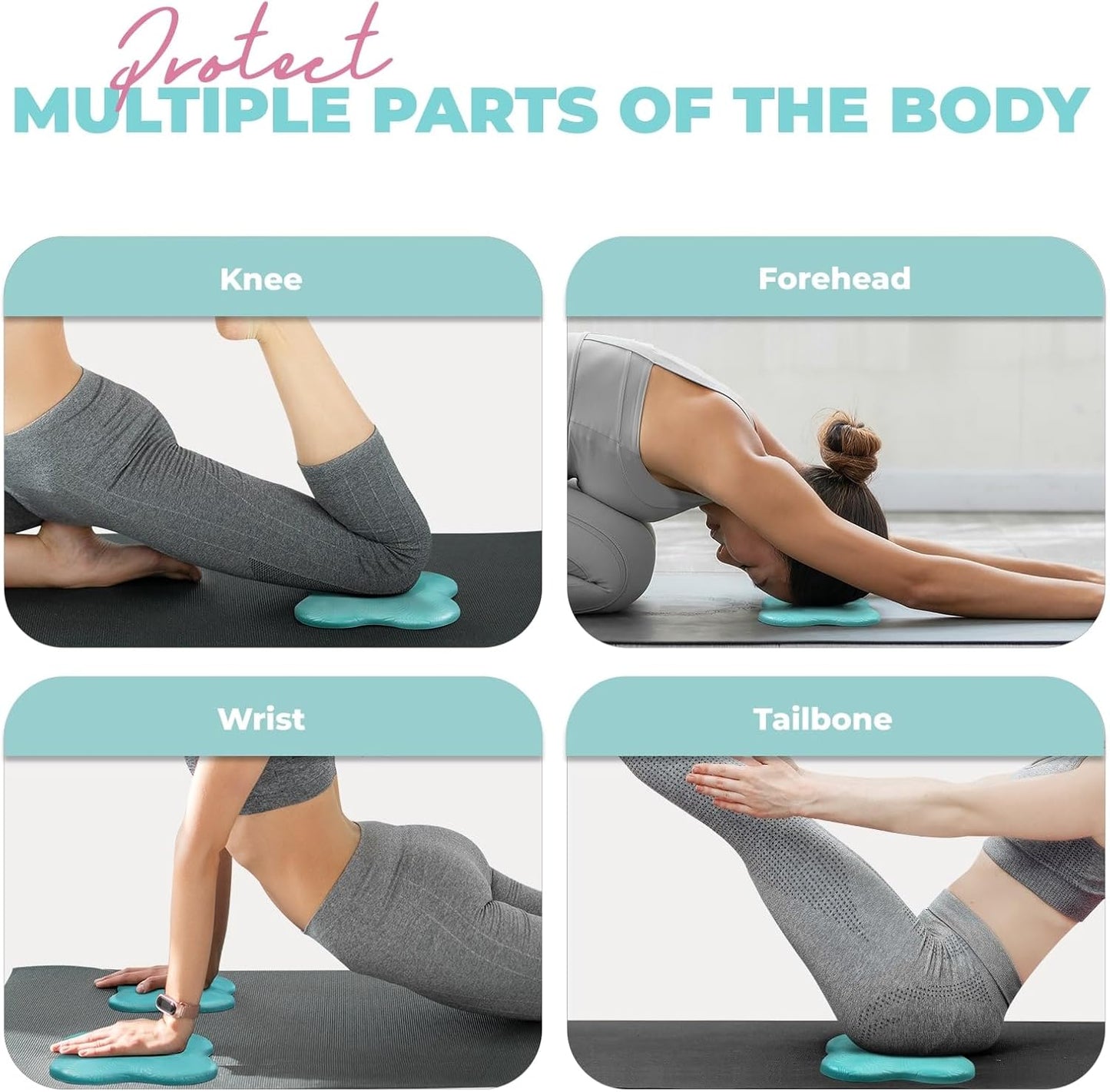 Yes4All Yoga Knee Pads Pair, Thick Yoga Kneeling Pad for Pilates Exercise, Cushion Gear for Knees & Elbow with 13/16" Thickness