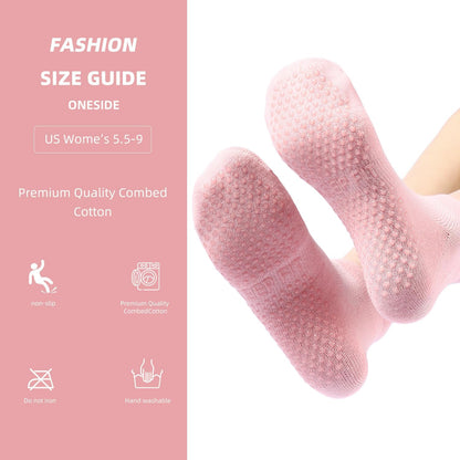 Acetin 4 Pairs Grip Socks Pilates Socks for Women