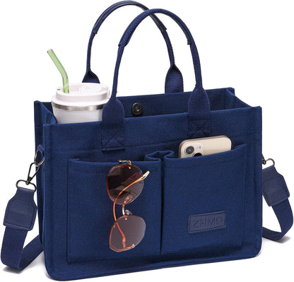 ZHMO Canvas Tote Bag for Women,Women's Bags Crossbody Bags Work Laptop Tote Bag Large Handbags Purse for Travel Nurse Teacher