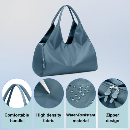 forestfish Yoga Gym Bag for Women with Shoes Compartment & Wet Dry Storage Pockets Lightweight Duffel Bag, Beige