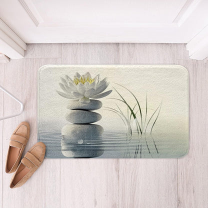 Erosebridal Yoga Bathroom Rugs Gradient Bath Mat,Meditation 20"X 32" Doormats Floor Mats for Kids Boys Girls Teens Lotus Art Non Slip Bath Rug