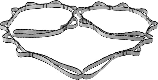 DASKING 23KN (5070 lbs) Heavy Duty Climbing Straps - 2 Pack Adjustable Daisy Chain Webbing for Aerial Yoga, Hammock, Fitness & Rigging - CE/EN566 Certified, Red/Grey