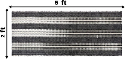 Hand Woven 100% Cotton Yoga Mat- Thick Handloom Made in India- for Gym Floor Exercise - Runner for Bedroom