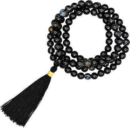 Amazing Gemstone 108 Beads Handmade Mala (Knotted, Rudraksha) - Colors B