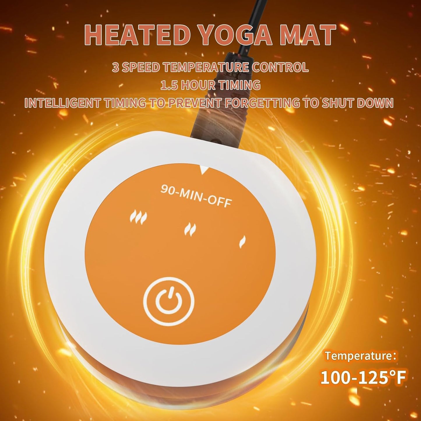 Heating yoga mat, warm yoga pad, more comfortable fitness mat in winter, yoga and meditation bio-mat