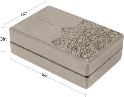 nuveti Yoga Blocks Set of 2, High Density Yoga Brick Foam Blocks to Improve Strength, Flexibility and Balance Brick Foam Blocks