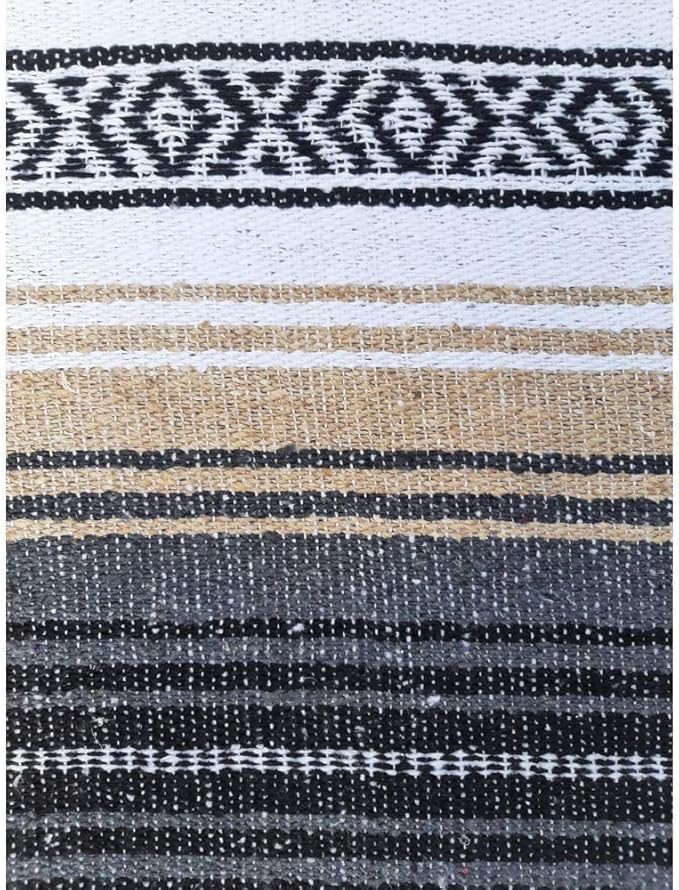 Open Road Goods Bulk Falsa Blankets - Handwoven Authentic Mexican Falsa - Great for Weddings, Yoga, Beach, Picnics, or Mexican Throw! (Tan, 7 Pack)