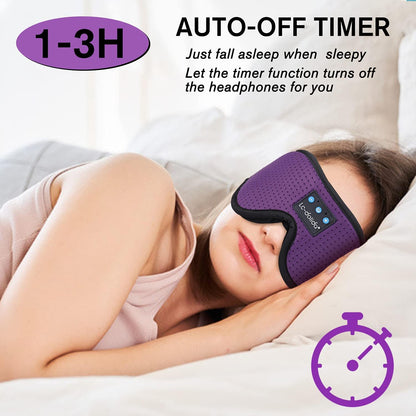 LC-dolida Sleep Headphones, 3D Sleep Mask Bluetooth Wireless Music Eye Mask, Sleeping Headphones for Side Sleepers Sleep Mask with Bluetooth Headphones Ultra-Thin Stereo Speakers Perfect for Sleeping